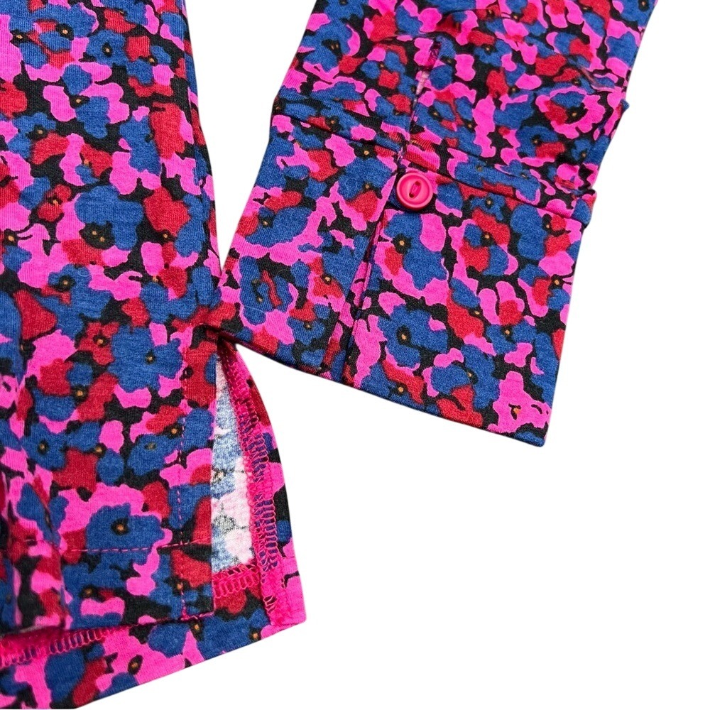 Westbound Womens Floral V-Neck Long Sleeve Top Pink Blue Red Size M NWOT - Picture 8 of 10